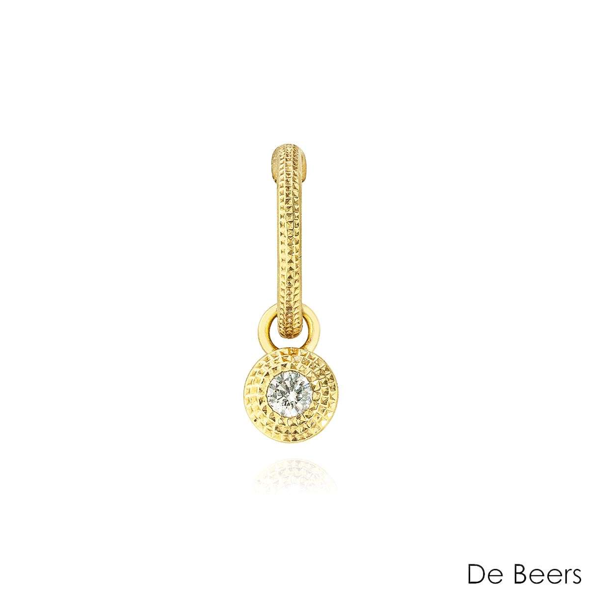 De Beers Gold Talisman Diamond Single Earring 0.08ct R03821705